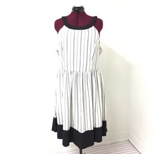 2XL MODCLOTH Black & White Pinup Sleeveless Dress